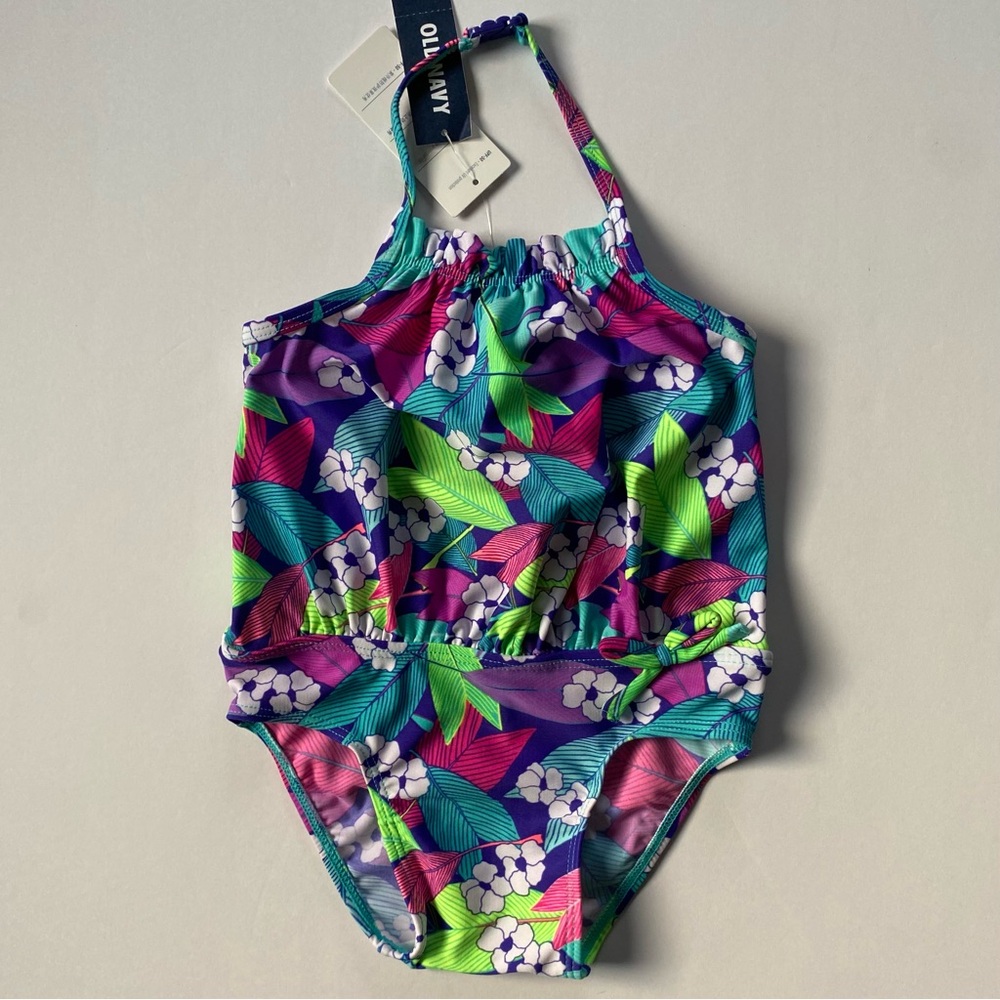 Old Navy Bathing Suit Size 18-24 Months NWT New Baby Girls One Piece Floral $20